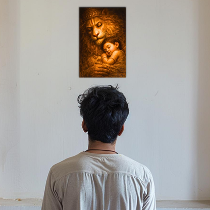 The Narsimha Bhagwan Peaceful Poster | 8K | Premium Glossy