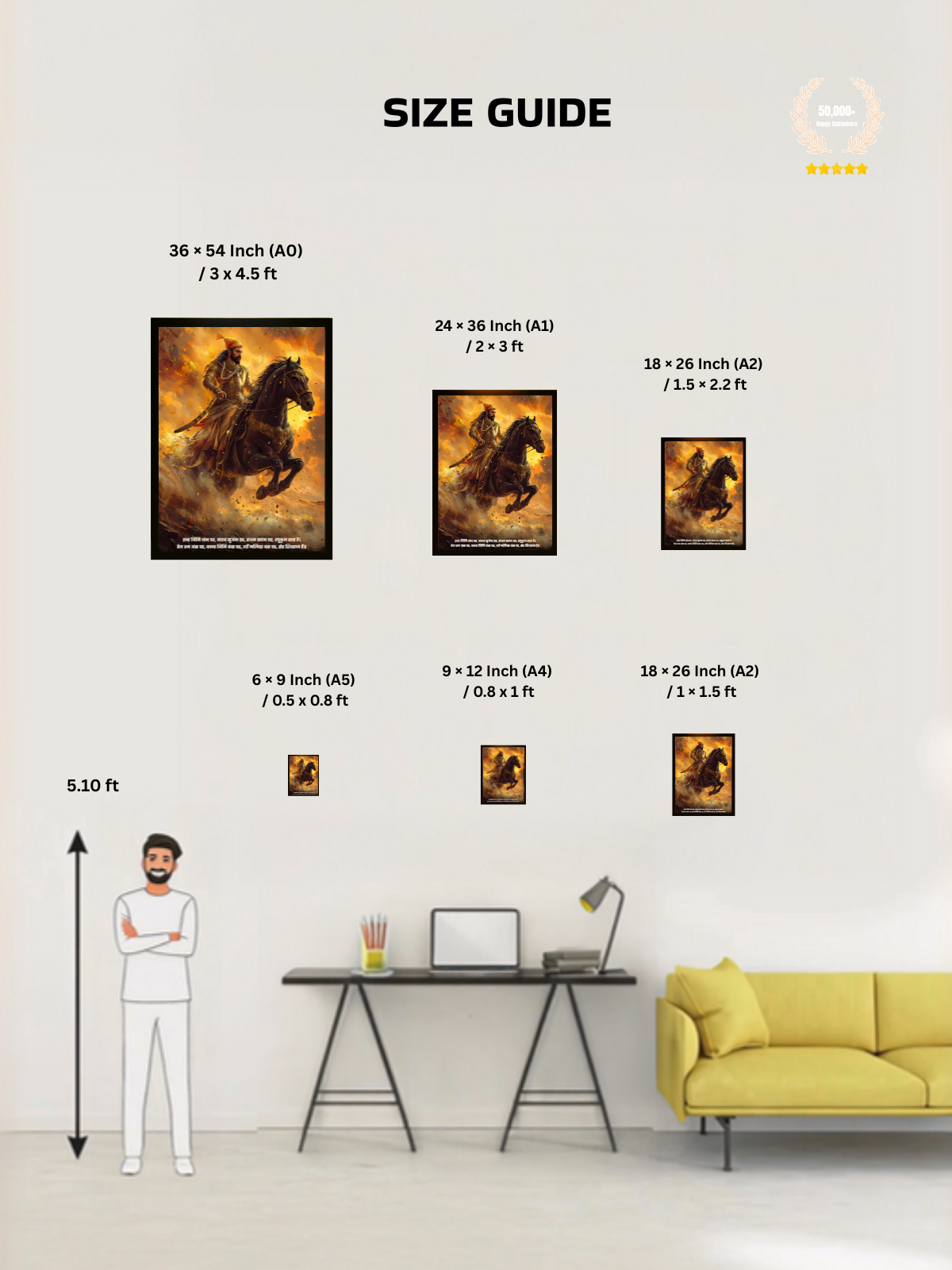 The "इन्द्र जिमि जंभ पर" Chatrapati Shivaji Maharaj Wall Frame | Premium Quality