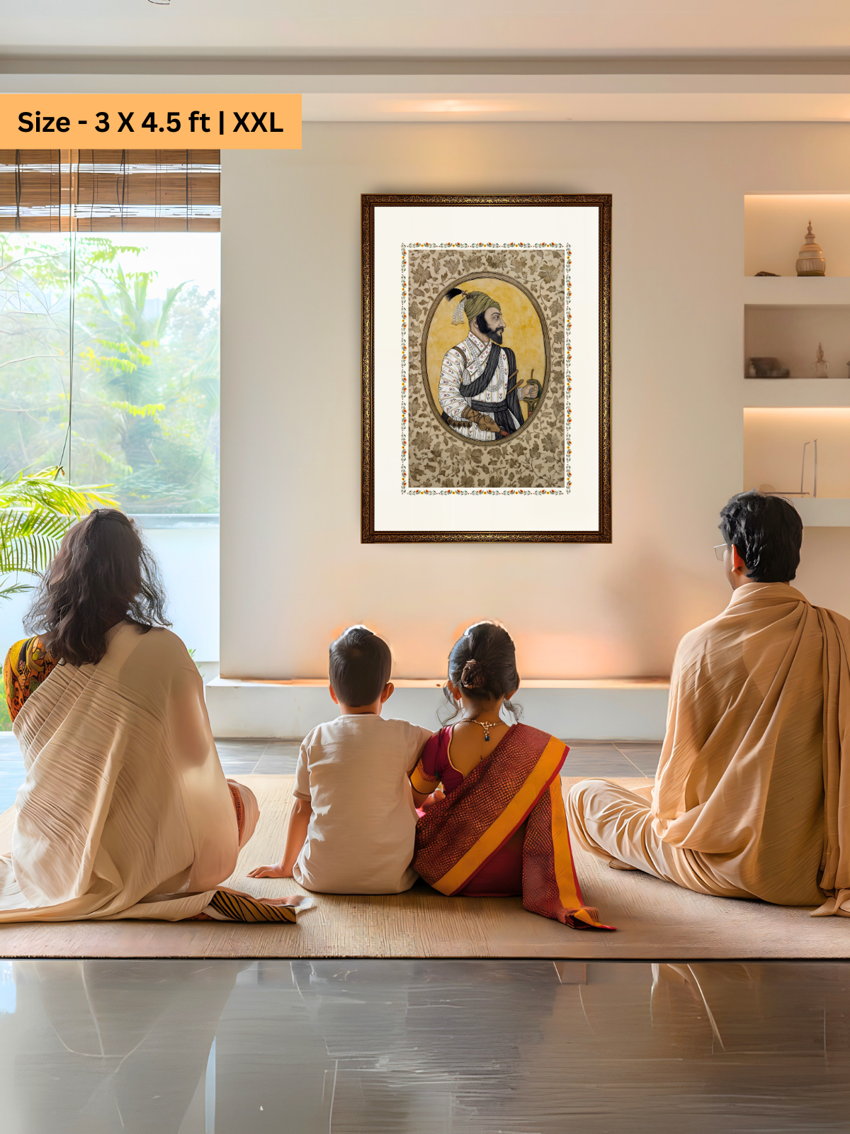 The Historic Chatrapati Shivaji Maharaj Wall Frame | Premium Quality - Bharatvarsh Arts--Wall Poster Sets - Buy Indian Spiritual, Mythology, Gods, Warrior Wall Art - For Living Room, Decor