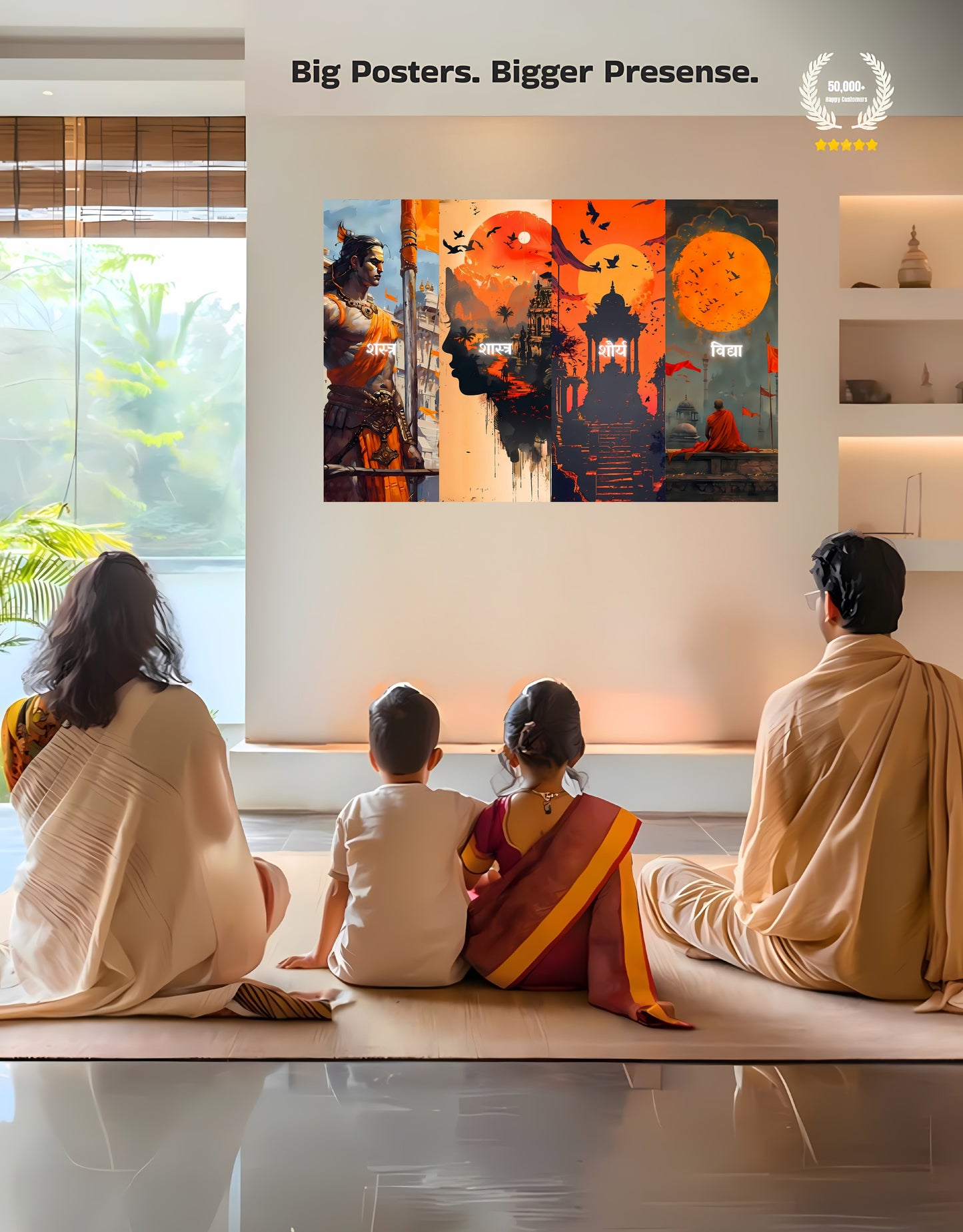 The "शस्त्र • शास्त्र • शौर्य • विद्या" Premium Large Poster | 8K | Premium Glossy