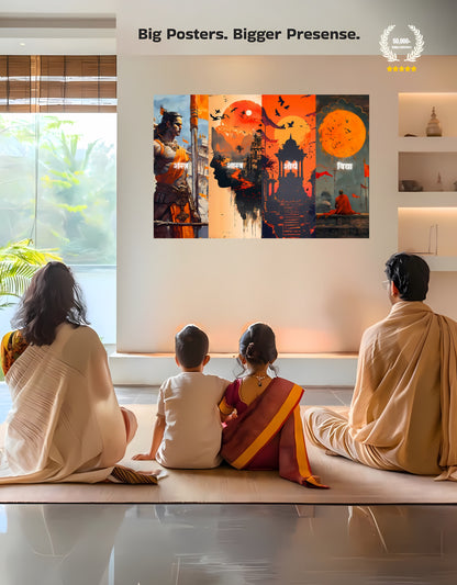 The "शस्त्र • शास्त्र • शौर्य • विद्या" Premium Large Poster | 8K | Premium Glossy