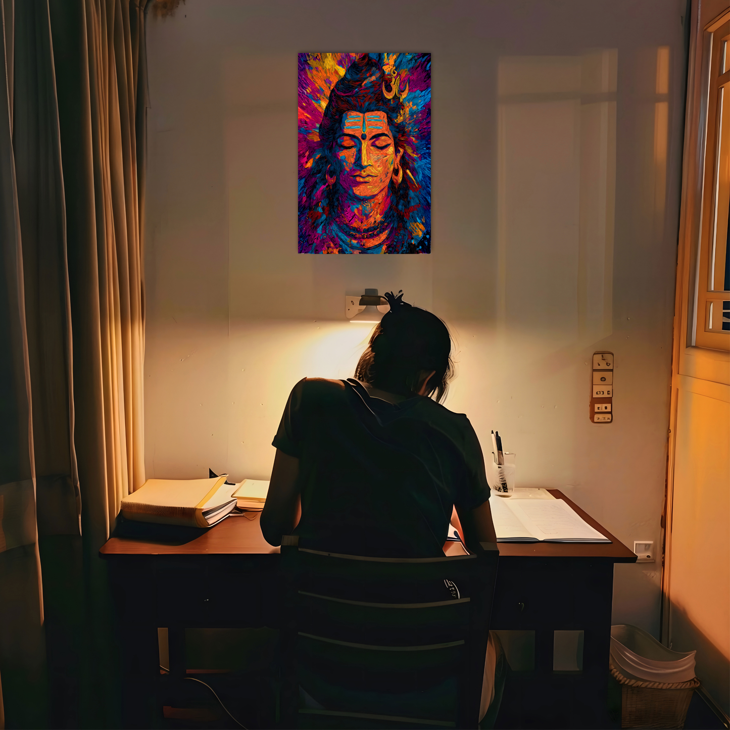 The Lord Shiva Multicolor Aesthetic Poster | 8K | Premium Glossy