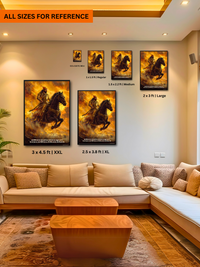 The "इन्द्र जिमि जंभ पर" Chatrapati Shivaji Maharaj Wall Frame | Premium Quality - Bharatvarsh Arts--Wall Poster Sets - Buy Indian Spiritual, Mythology, Gods, Warrior Wall Art - For Living Room, Decor