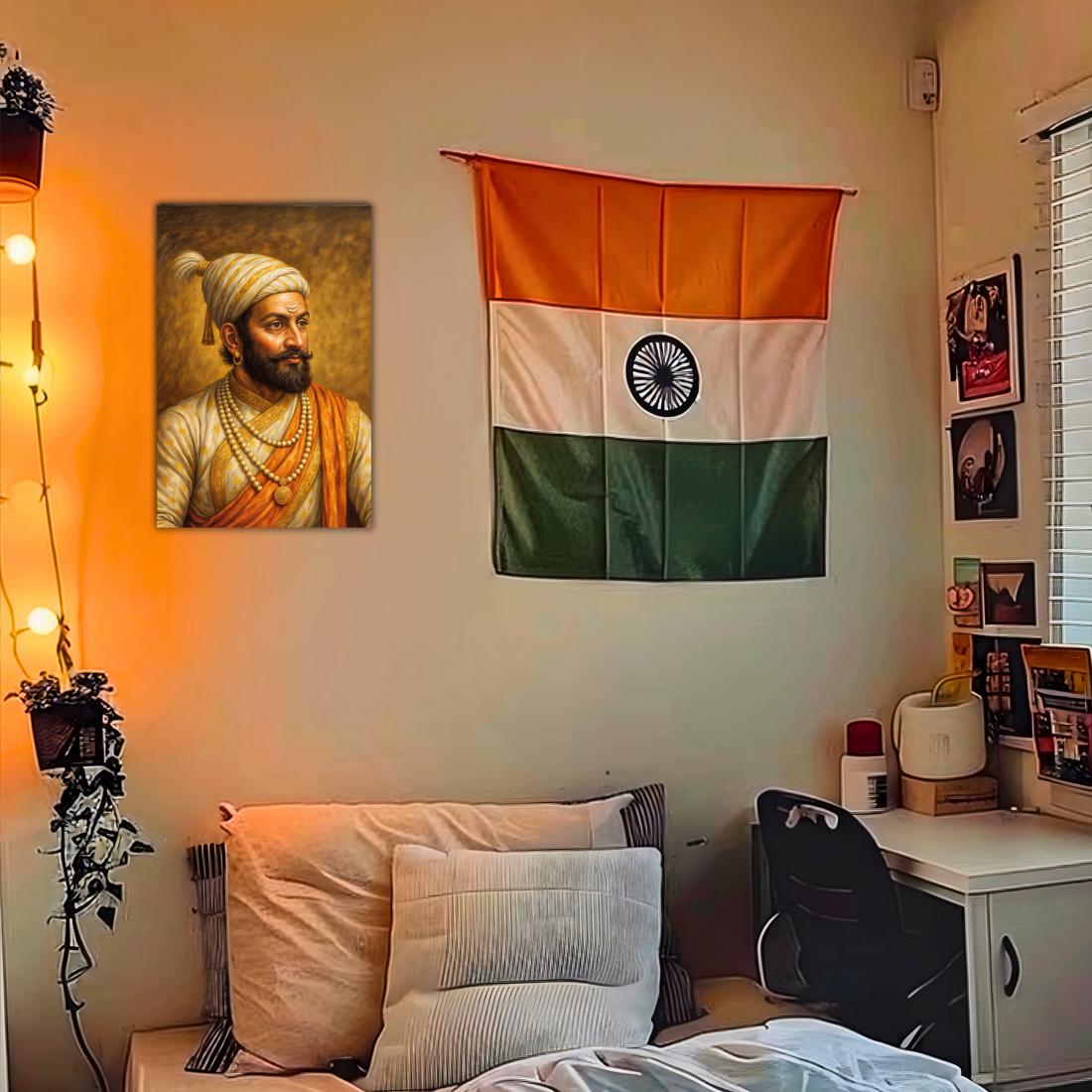 The Chatrapati Shivaji Maharaj Wall Poster | 8K | Premium Glossy - Bharatvarsh Arts--Wall Poster Sets - Buy Indian Spiritual, Mythology, Gods, Warrior Wall Art - For Living Room, Decor