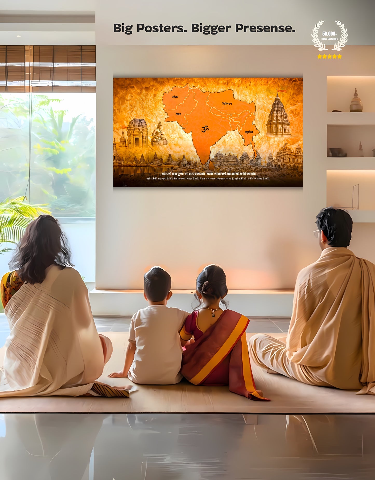 The "अखंड भारत" Akhand Bharat Premium Large Poster | 8K | Premium Glossy