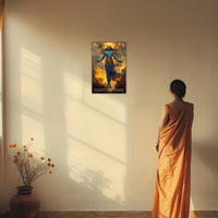 The "यदा यदा हि धर्मस्य" Krishna Bhagwan Poster | 8K | Premium Glossy - Bharatvarsh Arts--Wall Poster Sets - Buy Indian Spiritual, Mythology, Gods, Warrior Wall Art - For Living Room, Decor