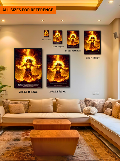 The "सूर्यपुत्र" Suryaputra Karna Wall Frame | Premium Quality - Bharatvarsh Arts--Wall Poster Sets - Buy Indian Spiritual, Mythology, Gods, Warrior Wall Art - For Living Room, Decor