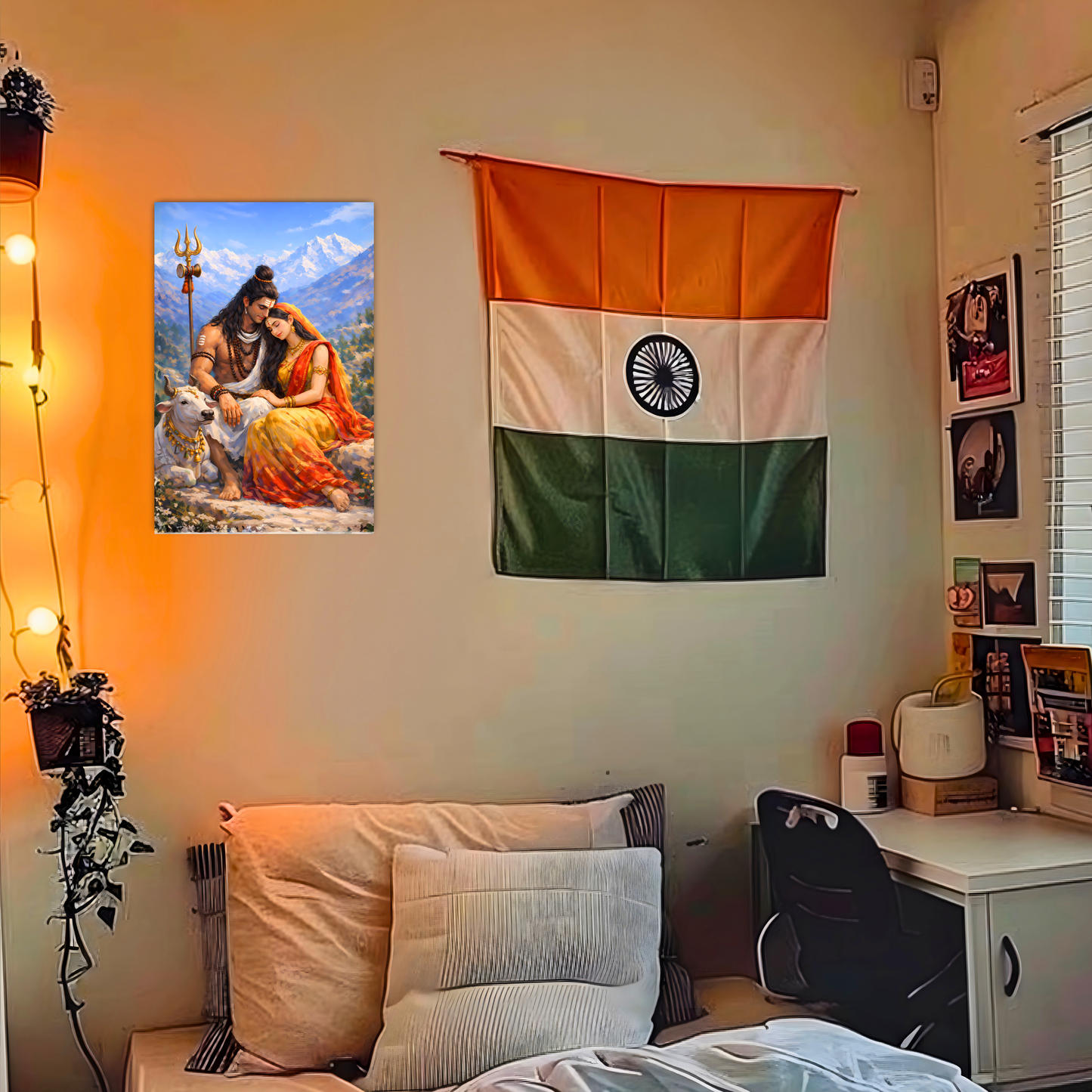 The Shiv Parvati Peaceful Poster | 8K | Premium Glossy