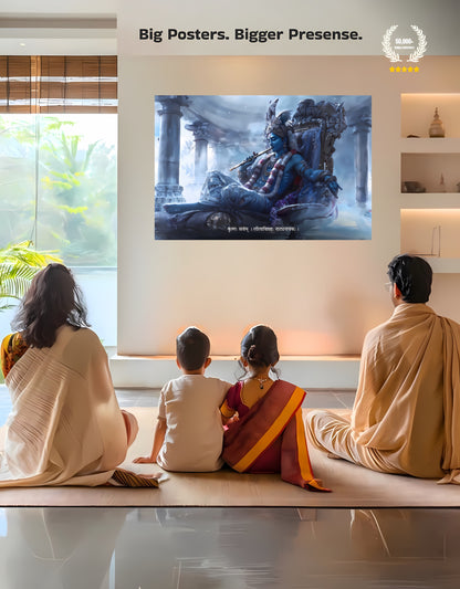 The Krishna King of Dwarka Premium Large Poster | 8K | Premium Glossy