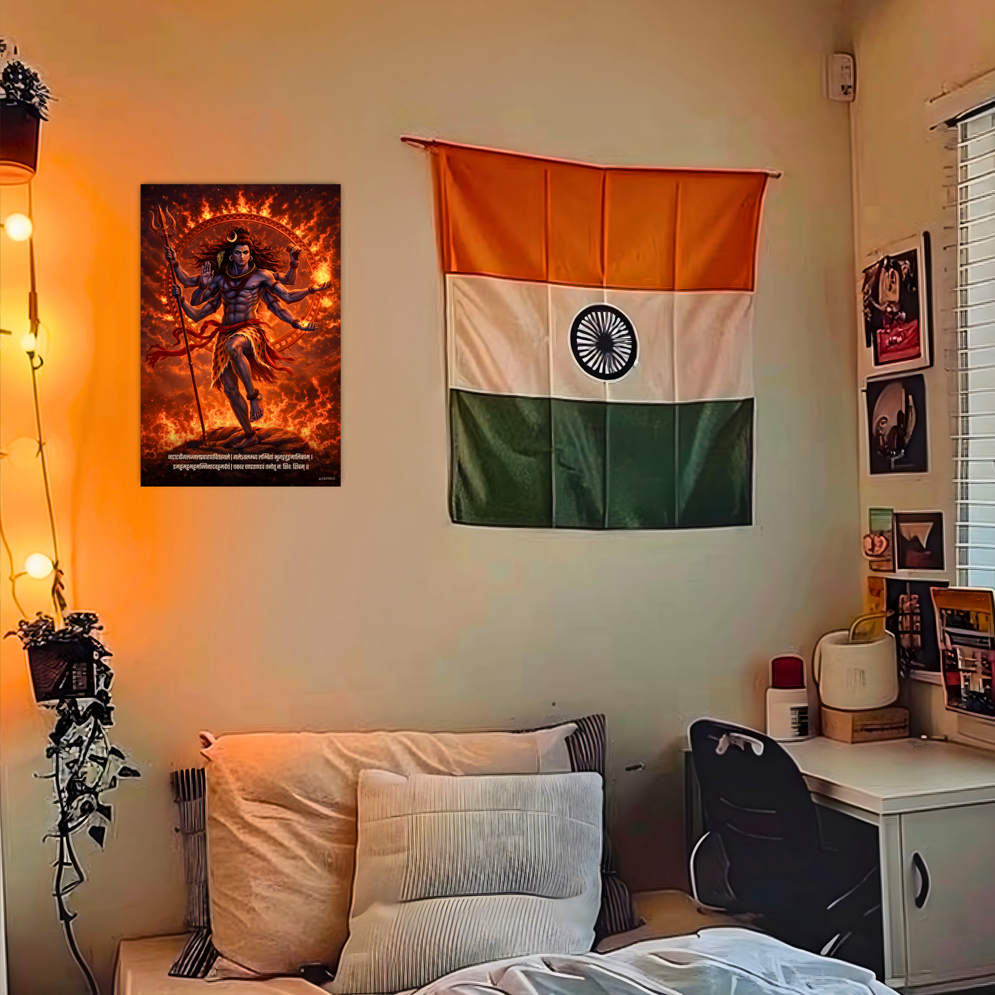The 'चकार चण्डताण्डवं' Lord Shiva Fierce Poster | 8K | Premium Glossy