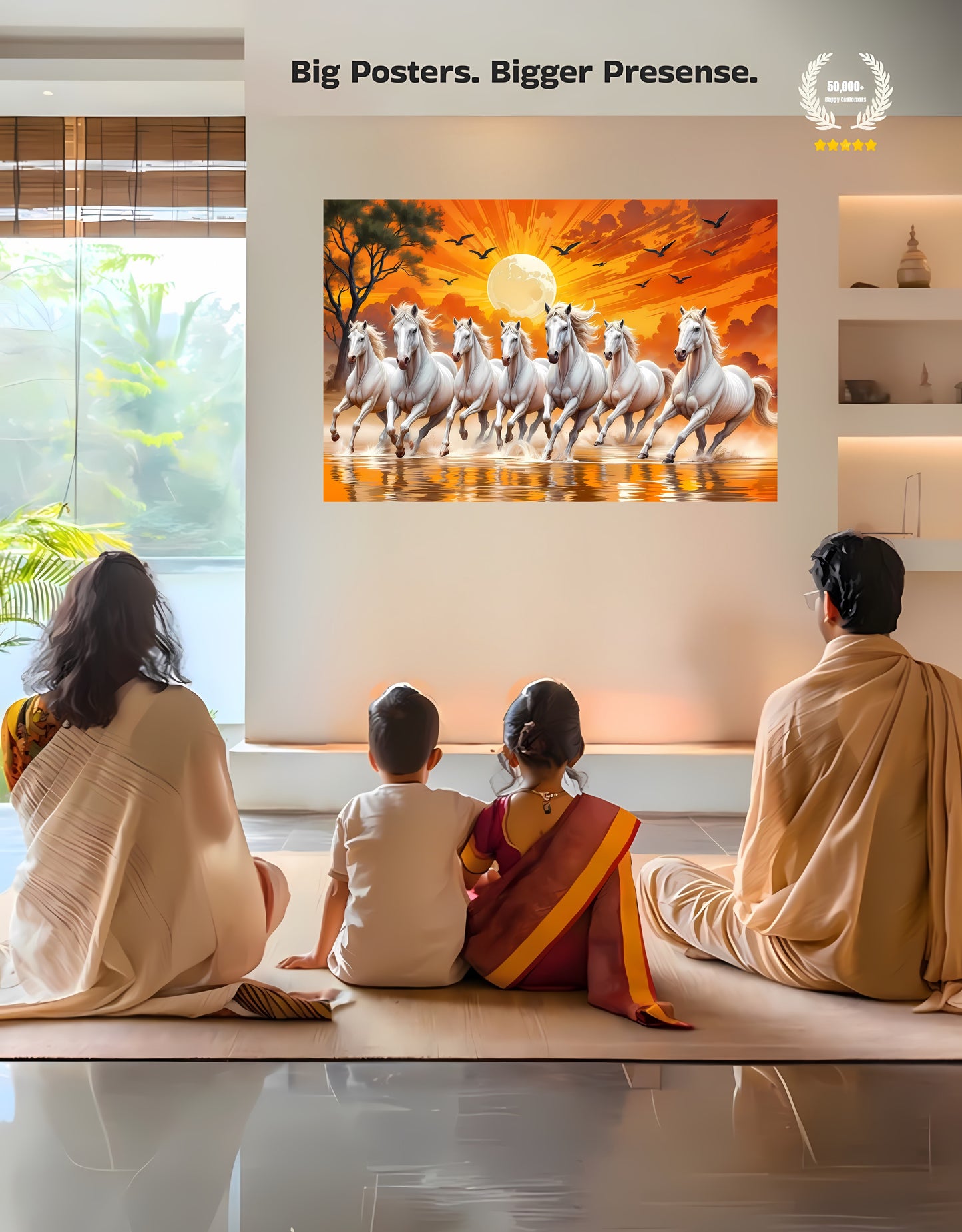 The 7 Horses Premium Large Poster | 8K | Premium Glossy