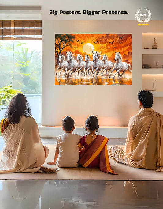 The 7 Horses Premium Large Poster | 8K | Premium Glossy