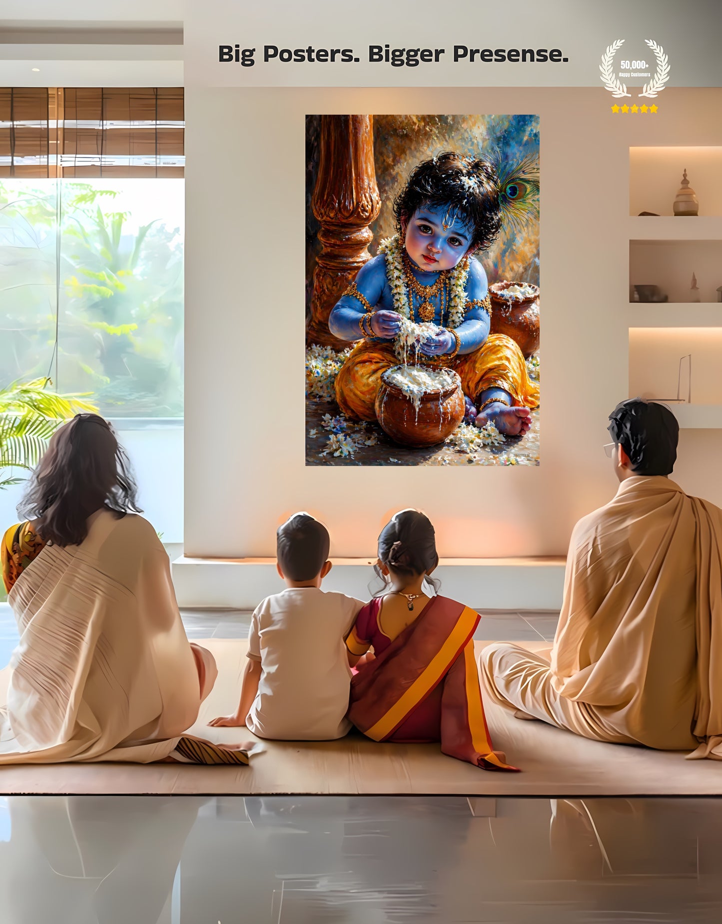 The Bal Krishna Makhanchor Premium Large Poster | 8K | Premium Glossy
