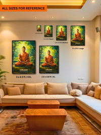 The "न कंचित् शाश्वतम्" Gautam Buddha Wall Frame | Premium Quality - Bharatvarsh Arts--Wall Poster Sets - Buy Indian Spiritual, Mythology, Gods, Warrior Wall Art - For Living Room, Decor