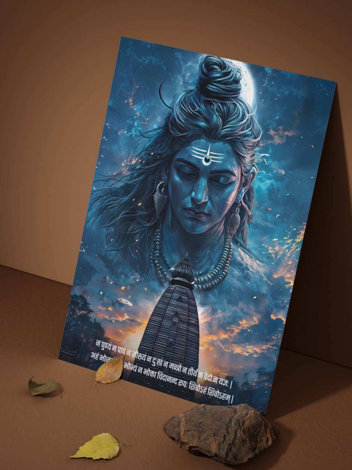 All Lord Shiva's 6 Premium Posters Combo + Free Wall Friendly Glue Dots + 1 Surprise Sticker