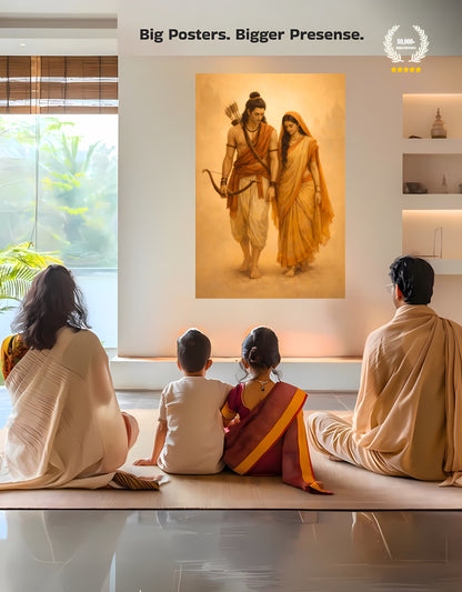 The Beautiful Sita Ram Vanvas Premium Large Poster | 8K | Premium Glossy