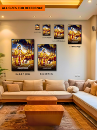 The Classic "कर्मण्येवाधिकारस्ते मा फलेषु कदाचन" Krishna Arjuna Wall Frame | Premium Quality - Bharatvarsh Arts--Wall Poster Sets - Buy Indian Spiritual, Mythology, Gods, Warrior Wall Art - For Living Room, Decor