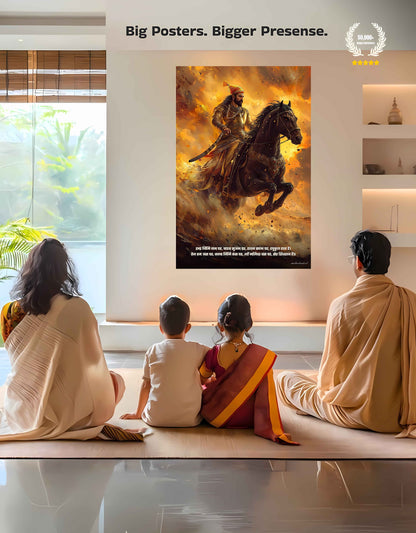 The "इन्द्र जिमि जंभ पर" Chatrapati Shivaji Maharaj Poster | 8K | Premium Glossy