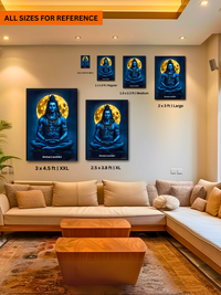 The "शिव ही सत्य है" Shiva Wall Frame | Premium Quality - Bharatvarsh Arts--Wall Poster Sets - Buy Indian Spiritual, Mythology, Gods, Warrior Wall Art - For Living Room, Decor