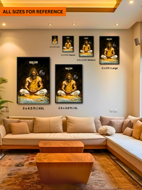 The Parshuram Meditation Wall Frame | Premium Quality - Bharatvarsh Arts--Wall Poster Sets - Buy Indian Spiritual, Mythology, Gods, Warrior Wall Art - For Living Room, Decor