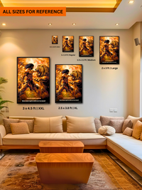 The 'सिंहाच्या जबड्यात घालुनी हात' Chatrapati Sambhaji Maharaj Wall Frame | Premium Quality - Bharatvarsh Arts--Wall Poster Sets - Buy Indian Spiritual, Mythology, Gods, Warrior Wall Art - For Living Room, Decor