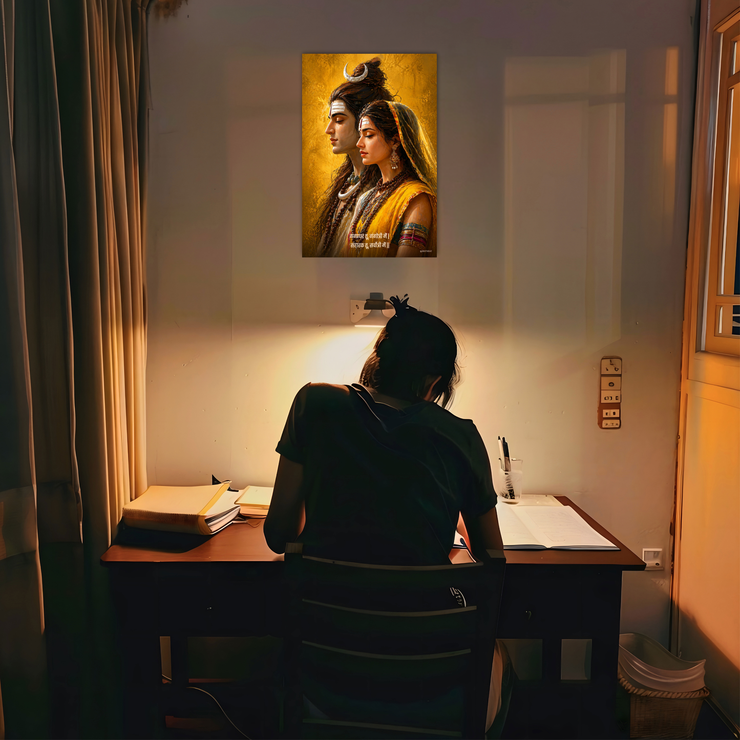 The 'गंगाधर तू, गंगोत्री मैं ' Shiv Parvati Beautiful Poster | 8K | Premium Glossy