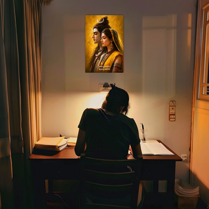 The 'गंगाधर तू, गंगोत्री मैं ' Shiv Parvati Beautiful Poster | 8K | Premium Glossy