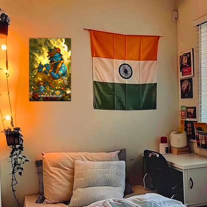 The 'नंद के आनंद भयो, जय कन्हैया लाल की' Krishna Aesthetic Poster | 8K | Premium Glossy