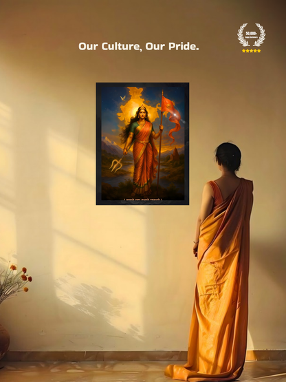 The 'नमस्ते सदा वत्सले मातृभूमे' Bharat Mata Wall Frame | Premium Quality