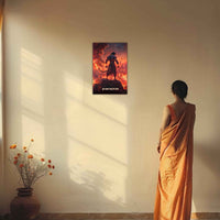The 'तुम रक्षक काहू को डरना' Hanuman Lankadahan Poster | 8K | Premium Glossy - Bharatvarsh Arts--Wall Poster Sets - Buy Indian Spiritual, Mythology, Gods, Warrior Wall Art - For Living Room, Decor