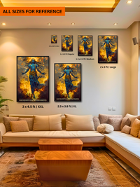 The "यदा यदा हि धर्मस्य" Krishna Bhagwan Wall Frame | Premium Quality - Bharatvarsh Arts--Wall Poster Sets - Buy Indian Spiritual, Mythology, Gods, Warrior Wall Art - For Living Room, Decor