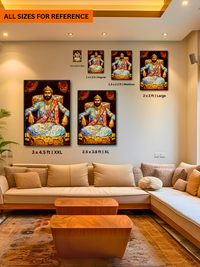 The King Chatrapati Shivaji Maharaj Wall Frame | Premium Quality - Bharatvarsh Arts--Wall Poster Sets - Buy Indian Spiritual, Mythology, Gods, Warrior Wall Art - For Living Room, Decor