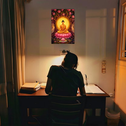 The 'बुद्धं शरणं गच्छामि' Gautam Buddha Peaceful Poster | 8K | Premium Glossy