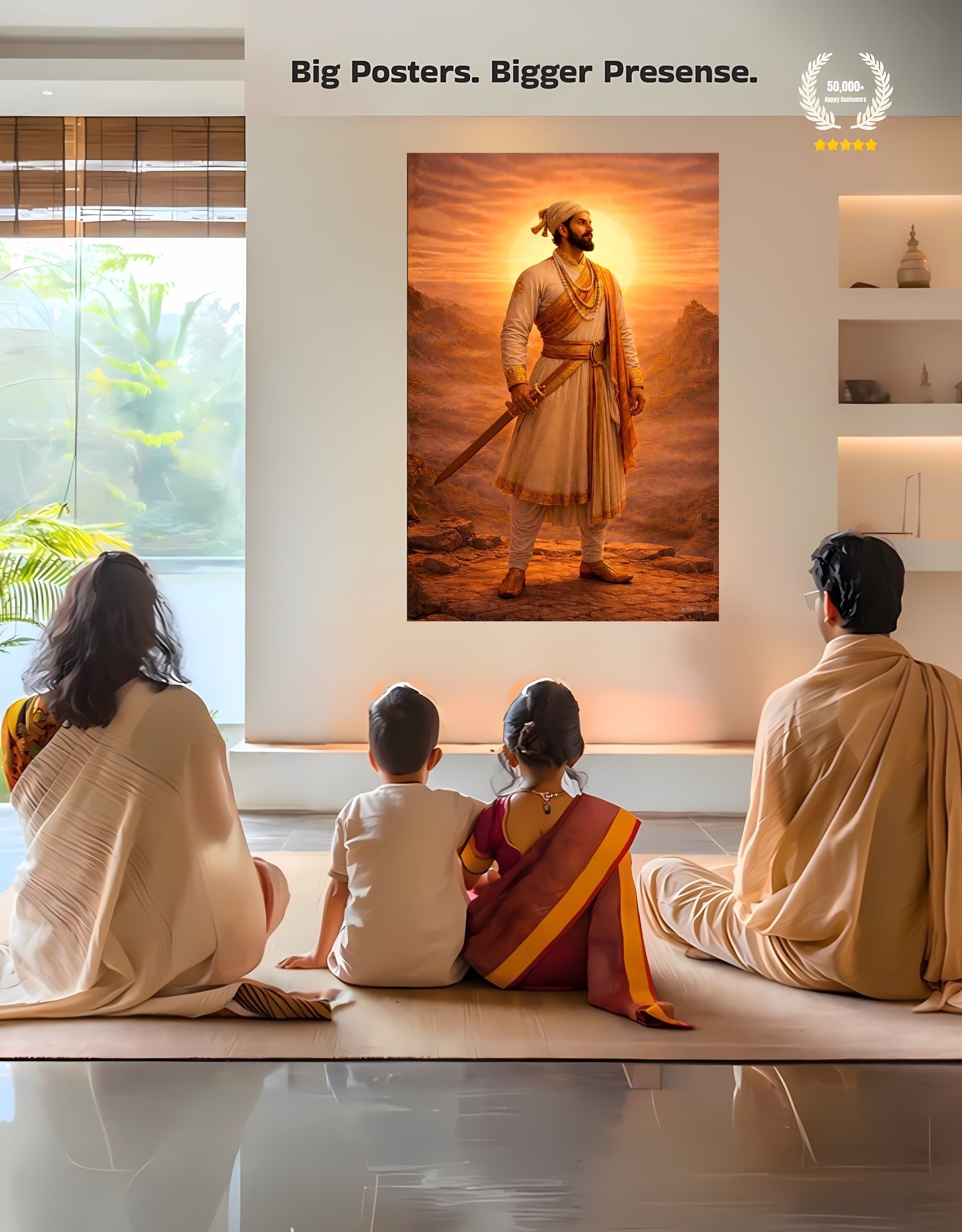 The Chantrapati Shivaji Maharaj Raigad Premium Large Poster | 8K | Premium Glossy
