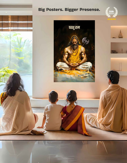 The Parshuram Meditation Large Poster | 8K | Premium Glossy