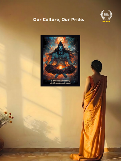 The "ॐ त्र्यम्बकं यजामहे " Lord Shiva Wall Frame | Premium Quality