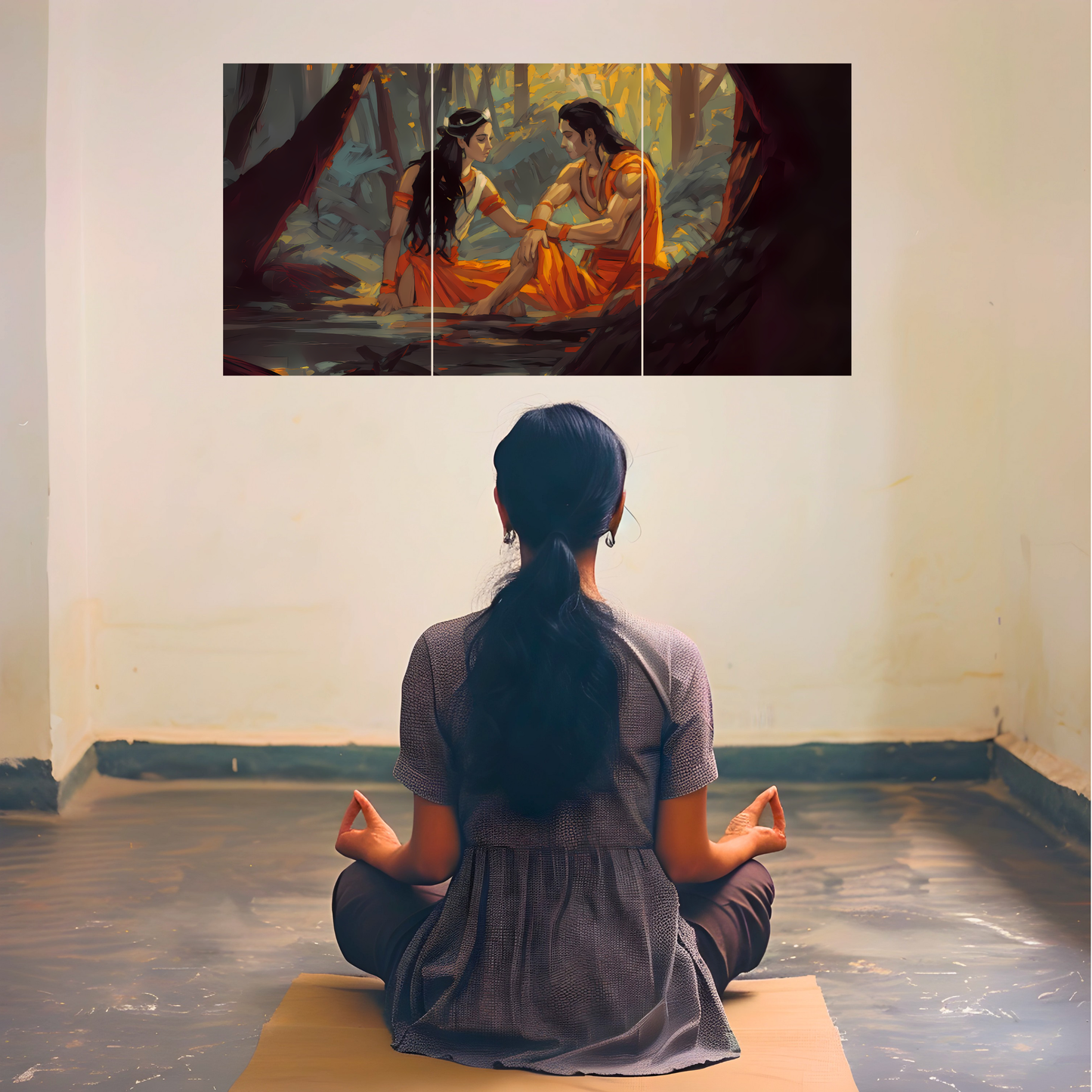 The Ram Sita Vanwaas Epic 3 Panel SPLIT Poster | 8K | Premium Glossy