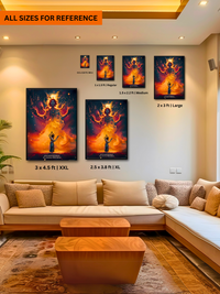 The "कृष्णाय वासुदेवाय हरये परमात्मने" Krishna Wall Frame | Premium Quality - Bharatvarsh Arts--Wall Poster Sets - Buy Indian Spiritual, Mythology, Gods, Warrior Wall Art - For Living Room, Decor