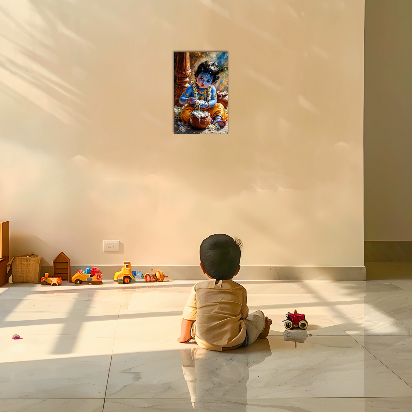 The Bal Krishna Makhanchor Poster | 8K | Premium Glossy