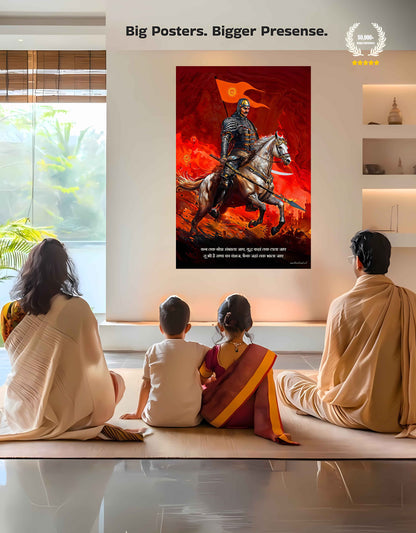 The 'तू भी है राणा का वंशज' Maharana Pratap Large Poster | 8K | Premium Glossy