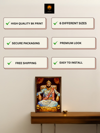 The King Chatrapati Shivaji Maharaj Wall Frame | Premium Quality - Bharatvarsh Arts--Wall Poster Sets - Buy Indian Spiritual, Mythology, Gods, Warrior Wall Art - For Living Room, Decor