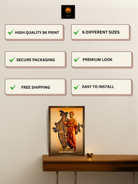 The "युवचेतना धर्मचेतना राष्ट्रचेतना" Swami Vivekananda Wall Frame | Premium Quality - Bharatvarsh Arts--Wall Poster Sets - Buy Indian Spiritual, Mythology, Gods, Warrior Wall Art - For Living Room, Decor