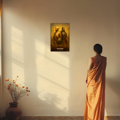 The ' वीर भोग्या वसुन्धरा' Chatrapati Shivaji Maharaj and Maharana Pratap Warrior Wall Poster | 8K | Premium Glossy