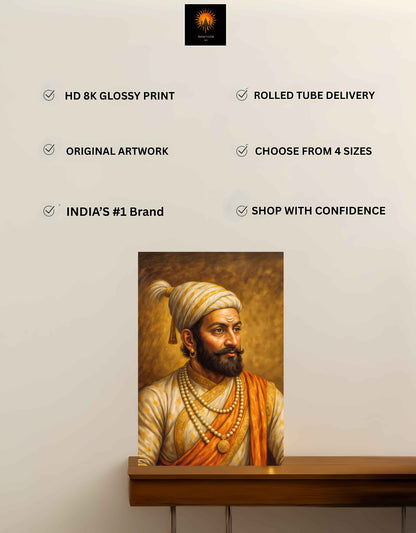 The Chatrapati Shivaji Maharaj Large Wall Poster | 8K | Premium Glossy