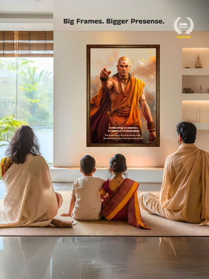 The "न च त्यागसमं सुखम्" Chanakya Wall Frame | Premium Quality