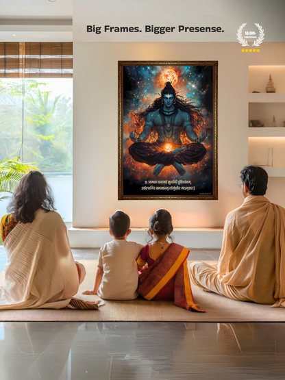 The "ॐ त्र्यम्बकं यजामहे " Lord Shiva Wall Frame | Premium Quality