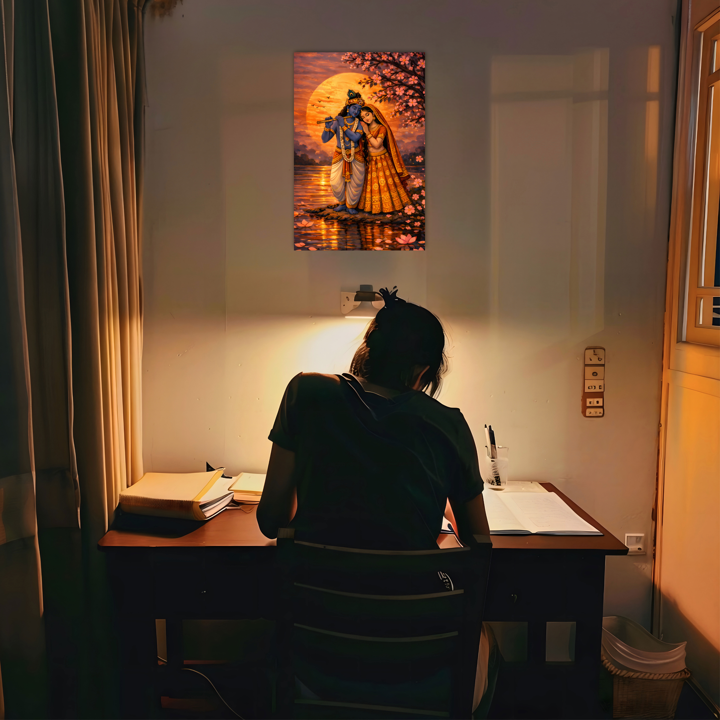 The Young Radha Krishna Anime style Poster | 8K | Premium Glossy