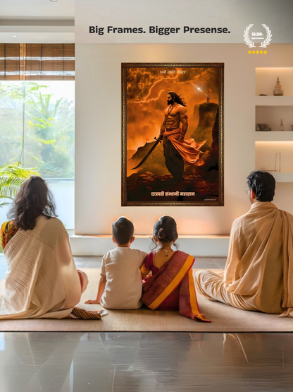 The 'धर्मो रक्षति रक्षितः' Sambhaji Maharaj  Wall Frame | Premium Quality