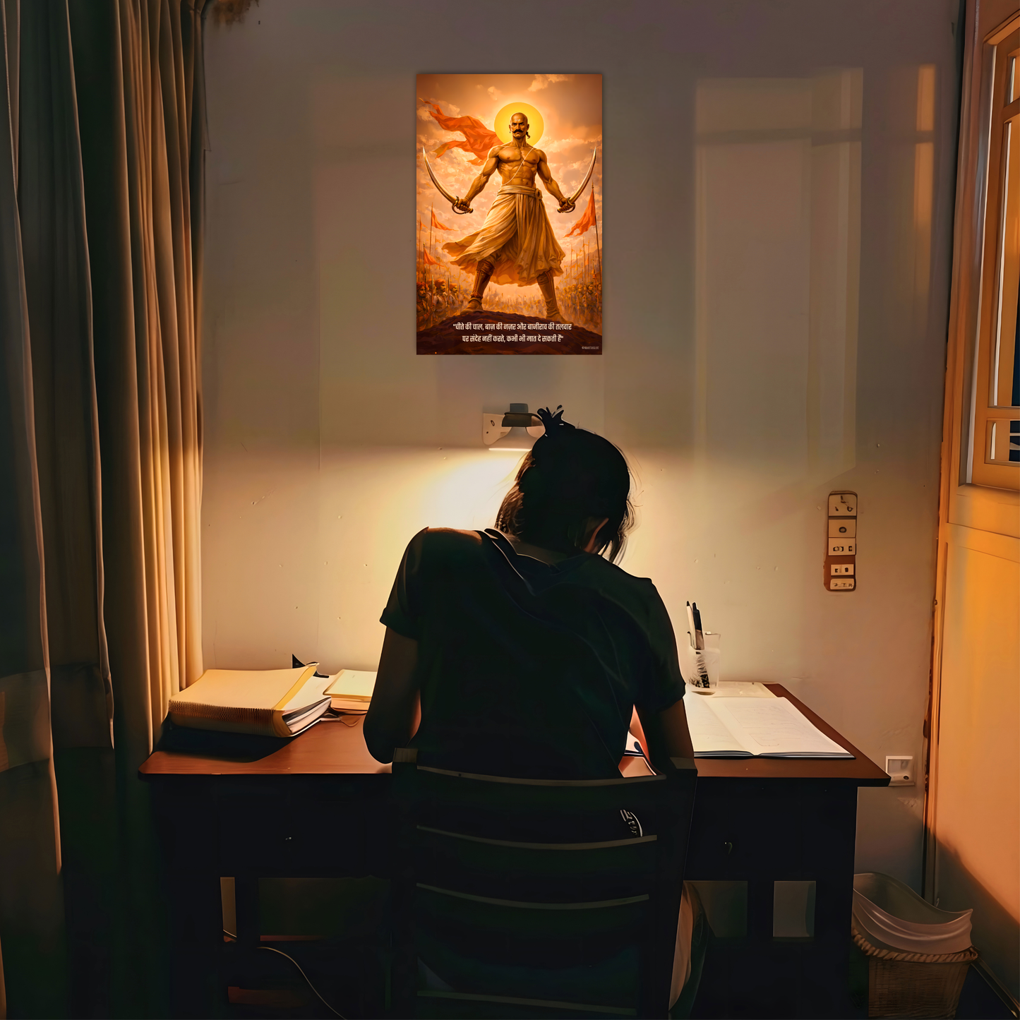 The 'चीते की चाल, बाज़ की नज़र' Bajirao Peshwa Poster | 8K | Premium Glossy