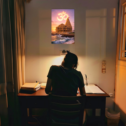 The 'श्री सोमनाथ' Somnath Shiv Temple Wall Poster | 8K | Premium Glossy